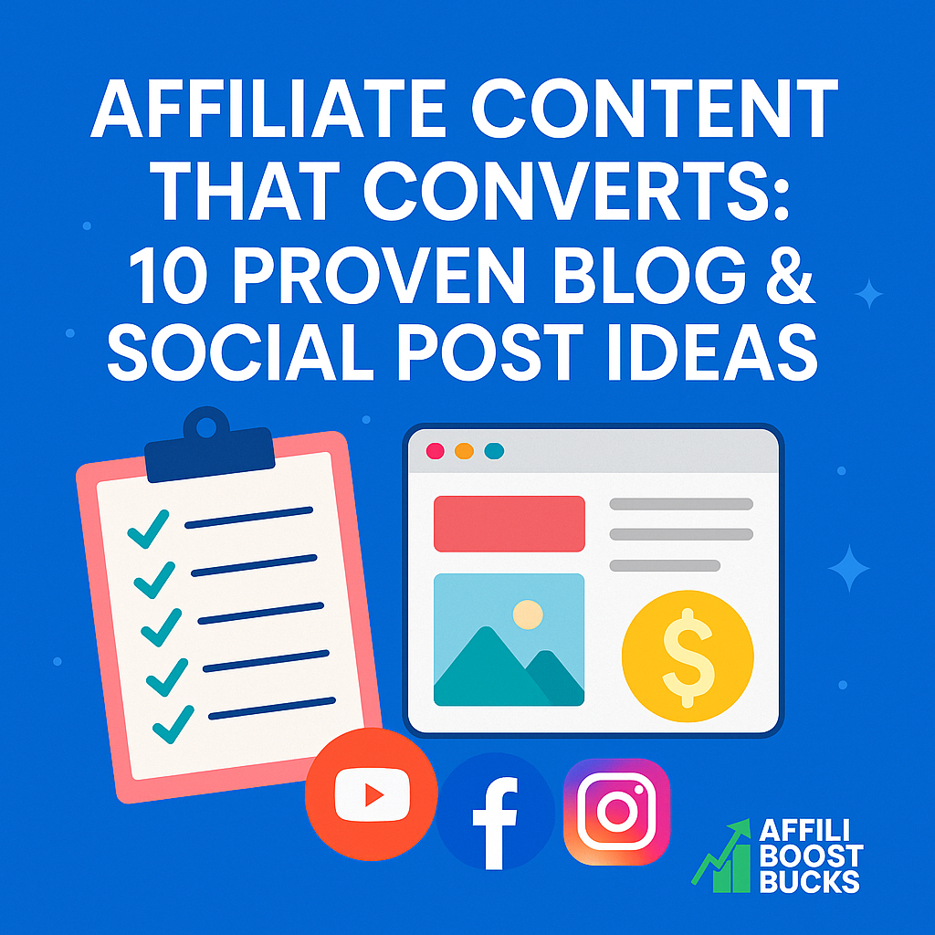 Affiliate Content That Converts: 10 Proven Blog & Social Post Ideas